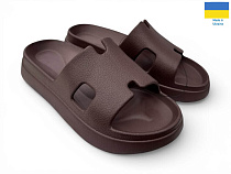 Шлепанцы Rai Shoes Е145 шоколад в магазине Фонтан Обуви