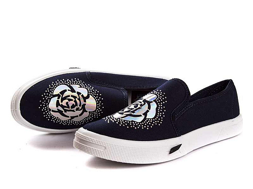 Слипоны Demur 2850-01 троянда синій в магазине Фонтан Обуви