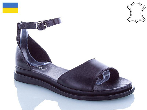 Босоножки Garti 82 black кожа в магазине Фонтан Обуви