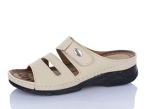 Шлепанцы Sali One 5727 бежевий в магазине Фонтан Обуви