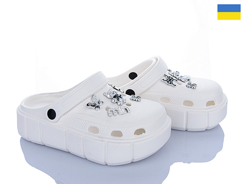 Кроксы Roks 152-224 білий в магазине Фонтан Обуви