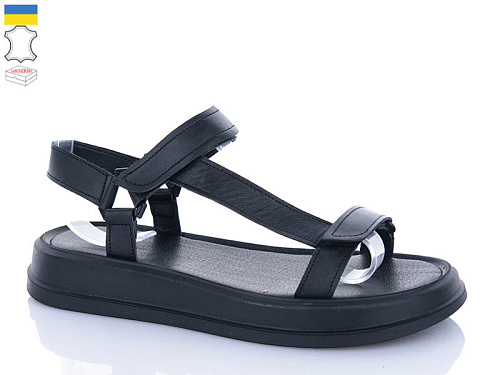 Босоножки Garti 15 чорний шк. в магазине Фонтан Обуви