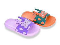 Шлепанцы Jibukang 02-758 orange-lilac mix в магазине Фонтан Обуви