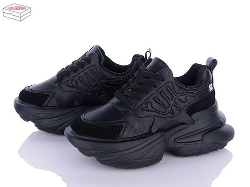 Кроссовки Ailaifa 8209 all black в магазине Фонтан Обуви