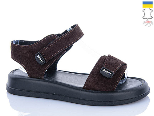Босоножки Garti 18 коричневий замш в магазине Фонтан Обуви