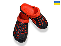 Кроксы Rai Shoes 308 чор-червоний в магазине Фонтан Обуви