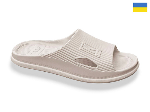 Шлепанцы Rai Shoes L112 св.сірий в магазине Фонтан Обуви