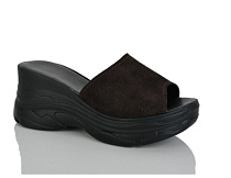 Шлепанцы 525 коричневий замш в магазине Фонтан Обуви