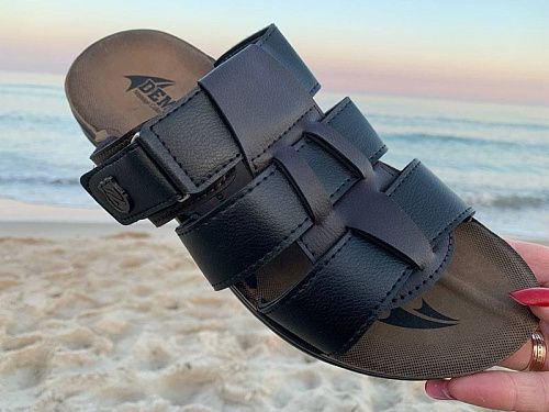 Шлепанцы Demur MKN6850 black-brown в магазине Фонтан Обуви