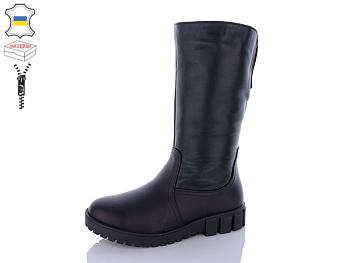 Сапоги Qq Shoes 436 чорний в магазине Фонтан Обуви
