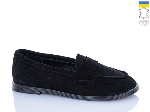 Туфли Garti 10 чорний замш в магазине Фонтан Обуви