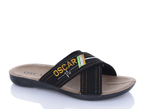 Шлепанцы Oskar 1065 чорний в магазине Фонтан Обуви