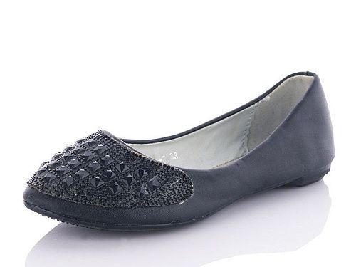 Балетки Леопард A7 чорний в магазине Фонтан Обуви