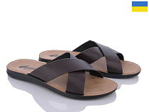 Шлепанцы Gurkem MK2026-005-1 коричневий батал в магазине Фонтан Обуви