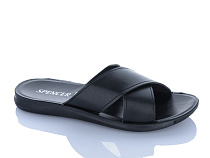 Шлепанцы Jumay SP хрест чорний в магазине Фонтан Обуви
