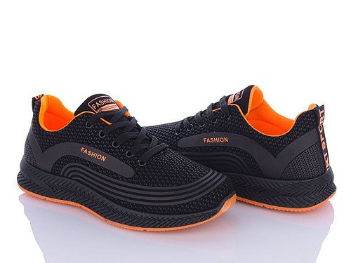 Кроссовки Violeta 197-144 black-orange в магазине Фонтан Обуви