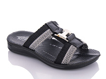 Шлепанцы Gurkem K26-H black-grey  (24-29) в магазине Фонтан Обуви