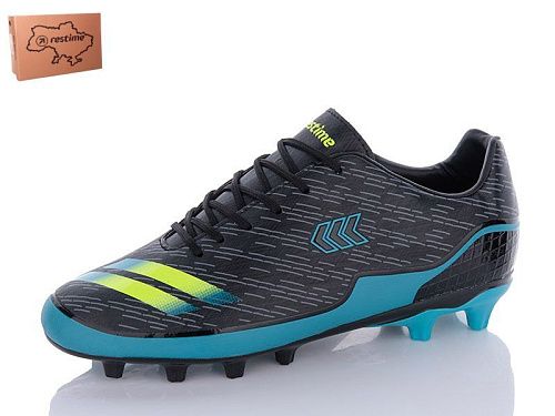 Спорт Restime DMB23667-2 black-cyan в магазине Фонтан Обуви