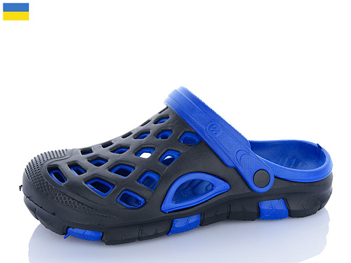 Кроксы Sanlin2 308 чорний-синій в магазине Фонтан Обуви