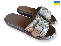 Шлепанцы Rai Shoes DS843 шоколад в магазине Фонтан Обуви