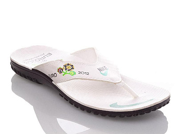 Шлепанцы Demur MEN white-green V в магазине Фонтан Обуви
