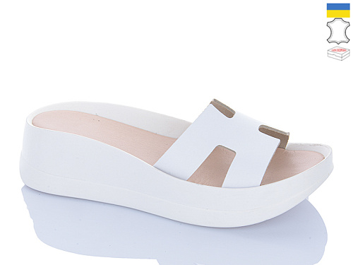 Шлепанцы Sali 001 білий біл-п. в магазине Фонтан Обуви