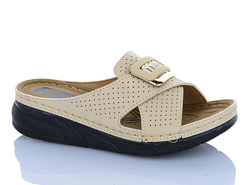 Шлепанцы Sali One 862 св.бежевий в магазине Фонтан Обуви