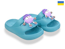 Шлепанцы Rai Shoes 335 бірюзовий в магазине Фонтан Обуви