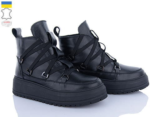 Ботинки Mona Liza 704 чорний шк. в магазине Фонтан Обуви