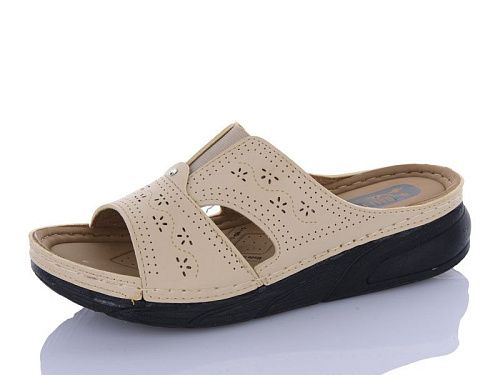 Шлепанцы Sali One Д800 св.бежевий в магазине Фонтан Обуви