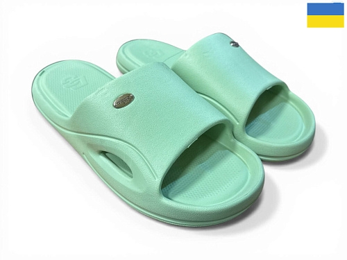 Шлепанцы Rai Shoes 258 зелений в магазине Фонтан Обуви