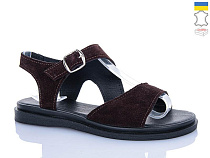 Босоножки Garti 138 коричневий замш в магазине Фонтан Обуви