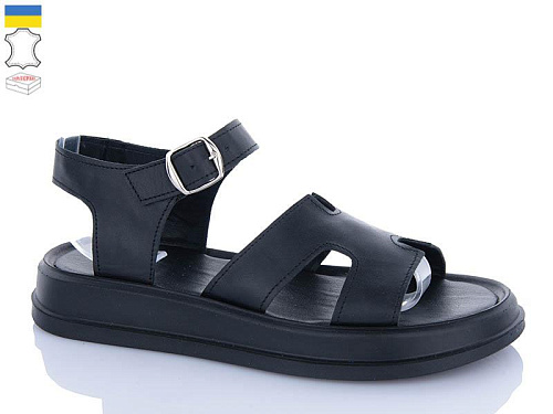 Босоножки Garti 2194 чорний шкіра в магазине Фонтан Обуви