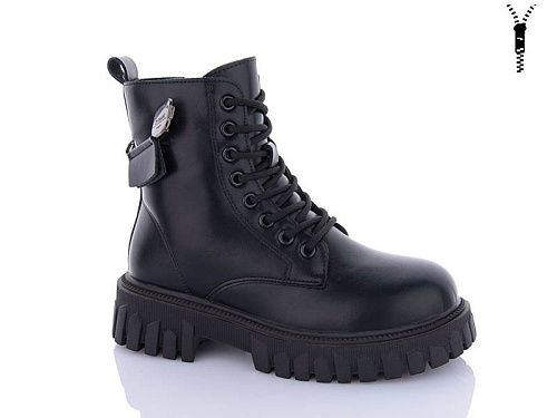 Ботинки Qq Shoes 5255 black в магазине Фонтан Обуви