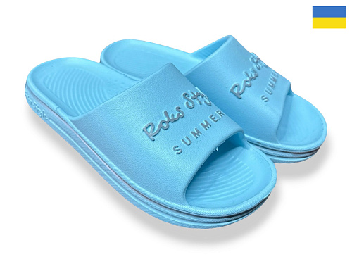 Шлепанцы Rai Shoes 506-011 блакитний в магазине Фонтан Обуви