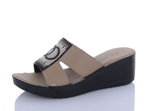 Шлепанцы Sali One 0970B капучино в магазине Фонтан Обуви