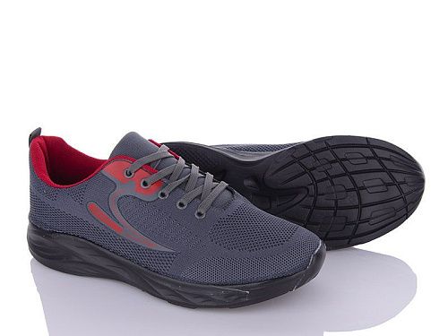 Кроссовки No Brand 2559-6 d.grey-red в магазине Фонтан Обуви