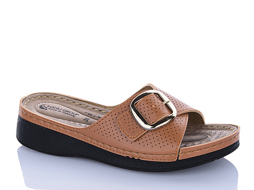 Шлепанцы Sali One 09-65 коричневий в магазине Фонтан Обуви