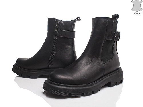 Ботинки Gratis 432 чорна шкіра зима(36-39) в магазине Фонтан Обуви