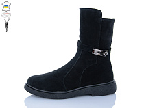 Ботинки Sali 181 чорний з чор-п.зима в магазине Фонтан Обуви