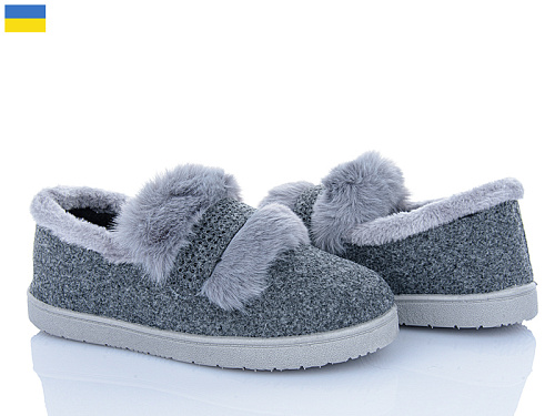 Туфли Львов База Progress УВ22 хутро сірий в магазине Фонтан Обуви