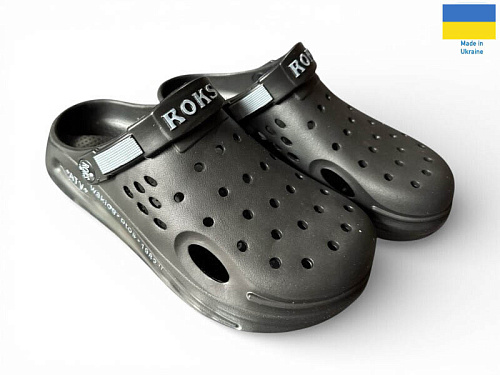 Кроксы Rai Shoes 517-010 чорний в магазине Фонтан Обуви