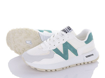 Кроссовки Violeta 150-5-150-25 white-green в магазине Фонтан Обуви