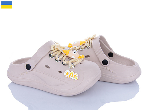 Кроксы Roks 160 бежевий-жовтий шн. в магазине Фонтан Обуви