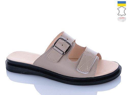 Шлепанцы Sali 110 капучино к чор-п. в магазине Фонтан Обуви