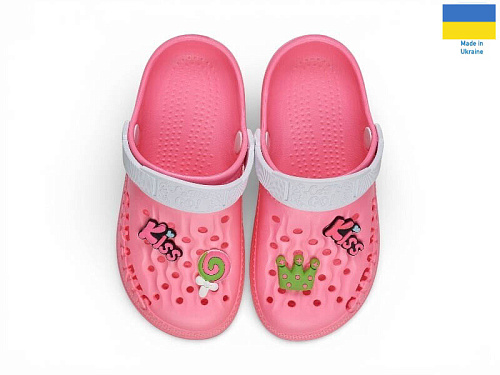 Кроксы Rai Shoes 009 фуксія в магазине Фонтан Обуви