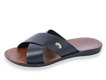 Шлепанцы Jumay SPH хрест чорний в магазине Фонтан Обуви