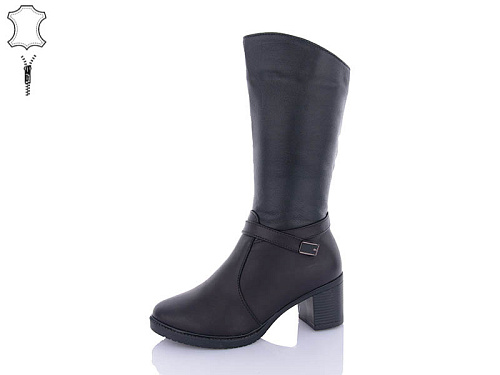 Сапоги Qq Shoes 605-1 black в магазине Фонтан Обуви