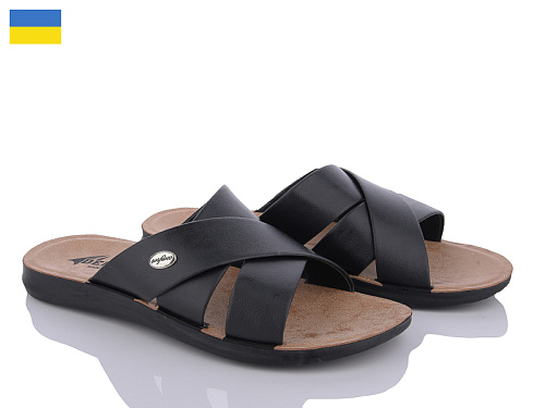 Шлепанцы Gurkem 2024-001-2 чорний в магазине Фонтан Обуви
