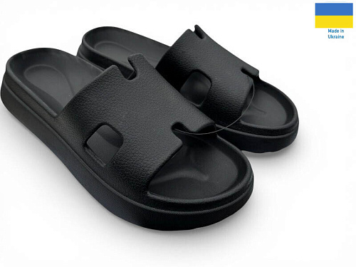 Шлепанцы Rai Shoes Е145 чорний в магазине Фонтан Обуви